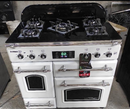 Cabinet gas stove, 5 burner oven design, Farnas Company